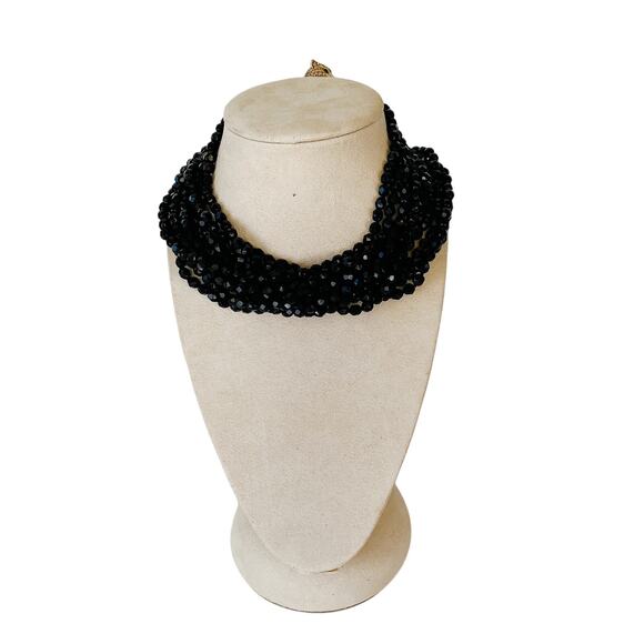 Kenneth Jay Lane Duchess of Windsor Beaded Torsade Leopard Choker Necklace Rare! - Picture 3 of 6